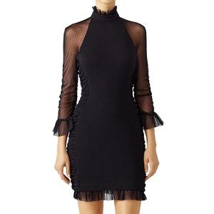 Nicholas Black Spot Mesh Dress